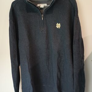 Cutter & Buck Dark Blue Notre Dam Fighting Irish Half Zip-Up Sweater